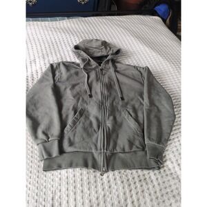 Boggi Milano Hoodie Full Zip Green Sz Small‎ Corduroy Hood Luxury Mens